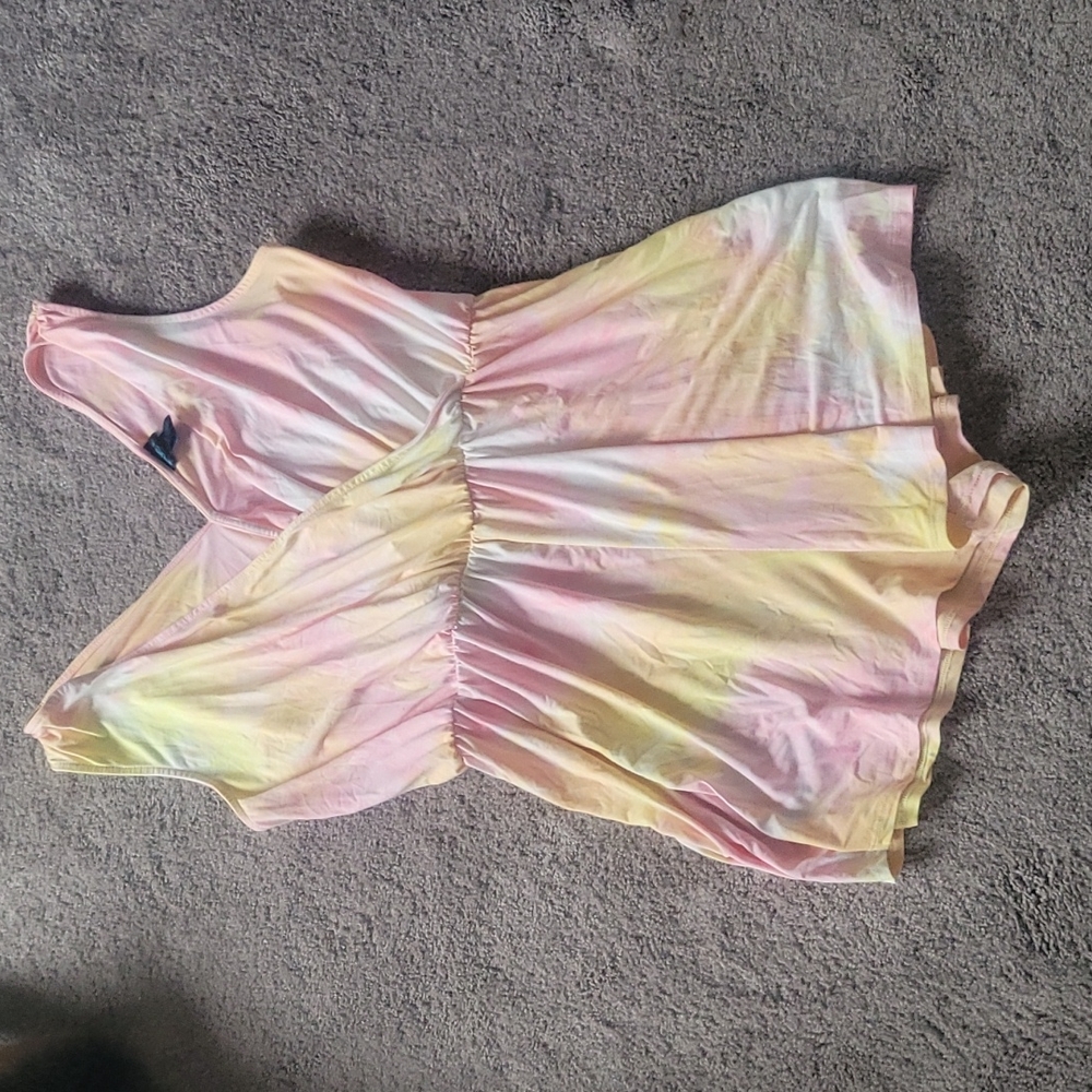 Rue + Faux Wrap Tie Dye Romper Size 1x